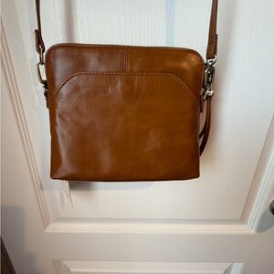 Brown HOBO Reeva Leather Crossbody Bag